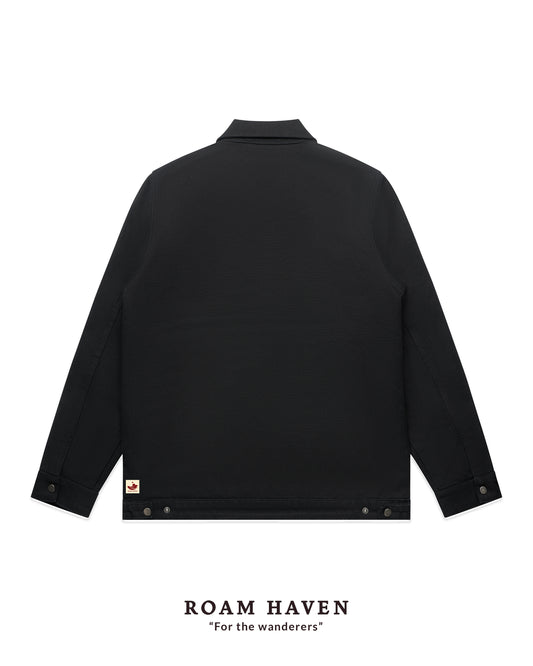 Black Heavyweight  Collared Jacket