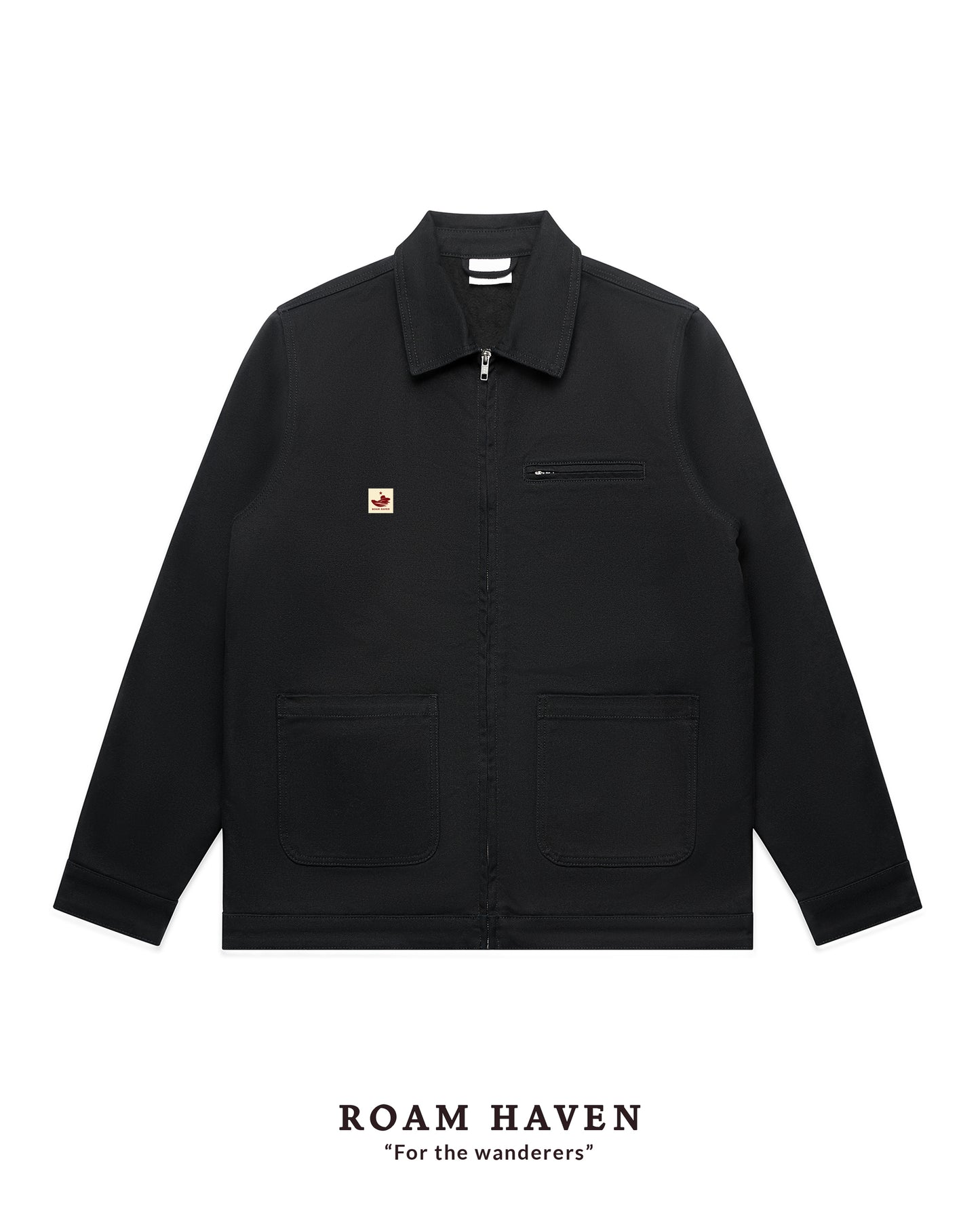 Black Heavyweight Collared Jacket