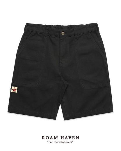 Black Canvas Shorts