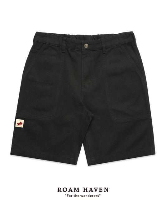 Black Canvas Shorts