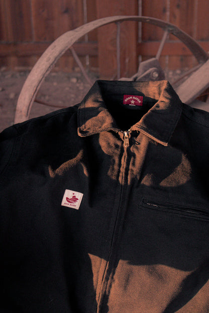 Black Heavyweight  Collared Jacket